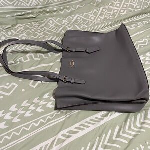 Coach Charcoal Leather Tote